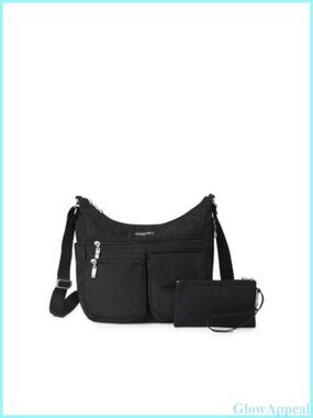 Large Nylon RFID Crossbody Hobo Bag Water Resistant Travel Purse